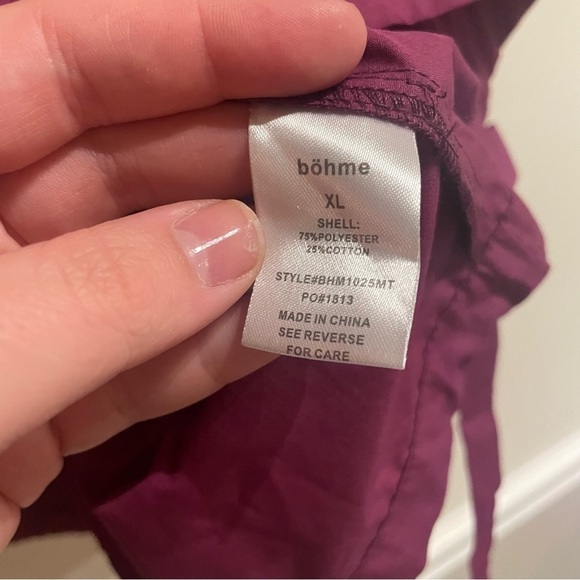 BOHME DAHLIA TOP IN MAGENTA SIZE XL Puff Sleeve Tie Waist - Picture 10 of 10